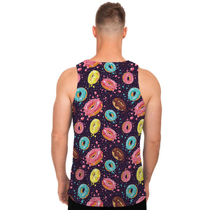 Sprinkles Donut Pattern Print Men's Tank Top