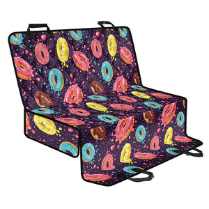 Sprinkles Donut Pattern Print Pet Car Back Seat Cover