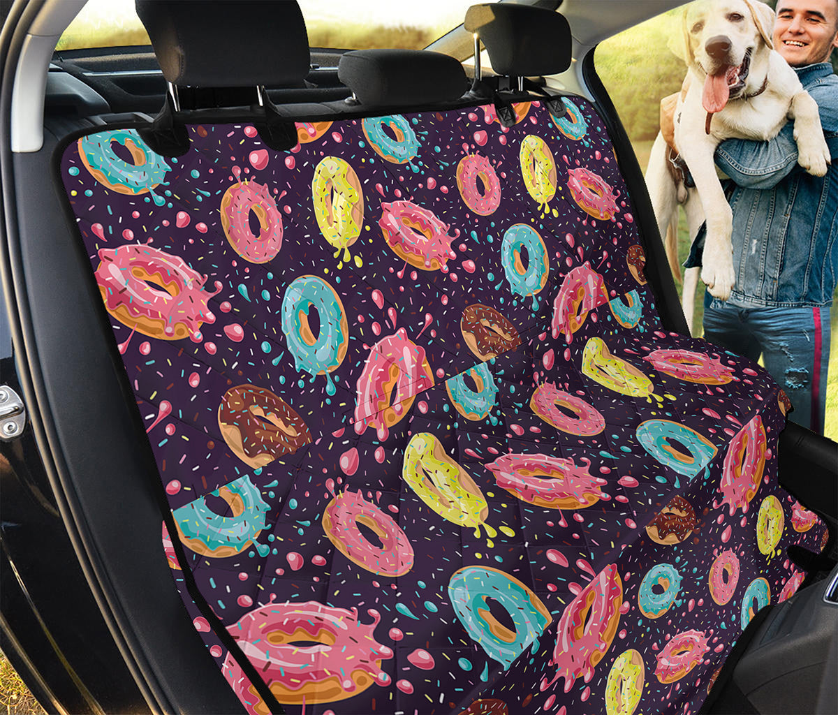 Sprinkles Donut Pattern Print Pet Car Back Seat Cover