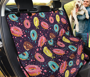 Sprinkles Donut Pattern Print Pet Car Back Seat Cover