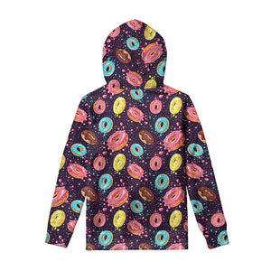 Sprinkles Donut Pattern Print Pullover Hoodie