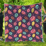 Sprinkles Donut Pattern Print Quilt