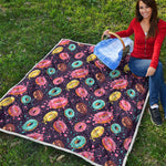 Sprinkles Donut Pattern Print Quilt