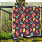 Sprinkles Donut Pattern Print Quilt