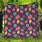 Sprinkles Donut Pattern Print Quilt