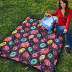 Sprinkles Donut Pattern Print Quilt