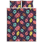 Sprinkles Donut Pattern Print Quilt Bed Set