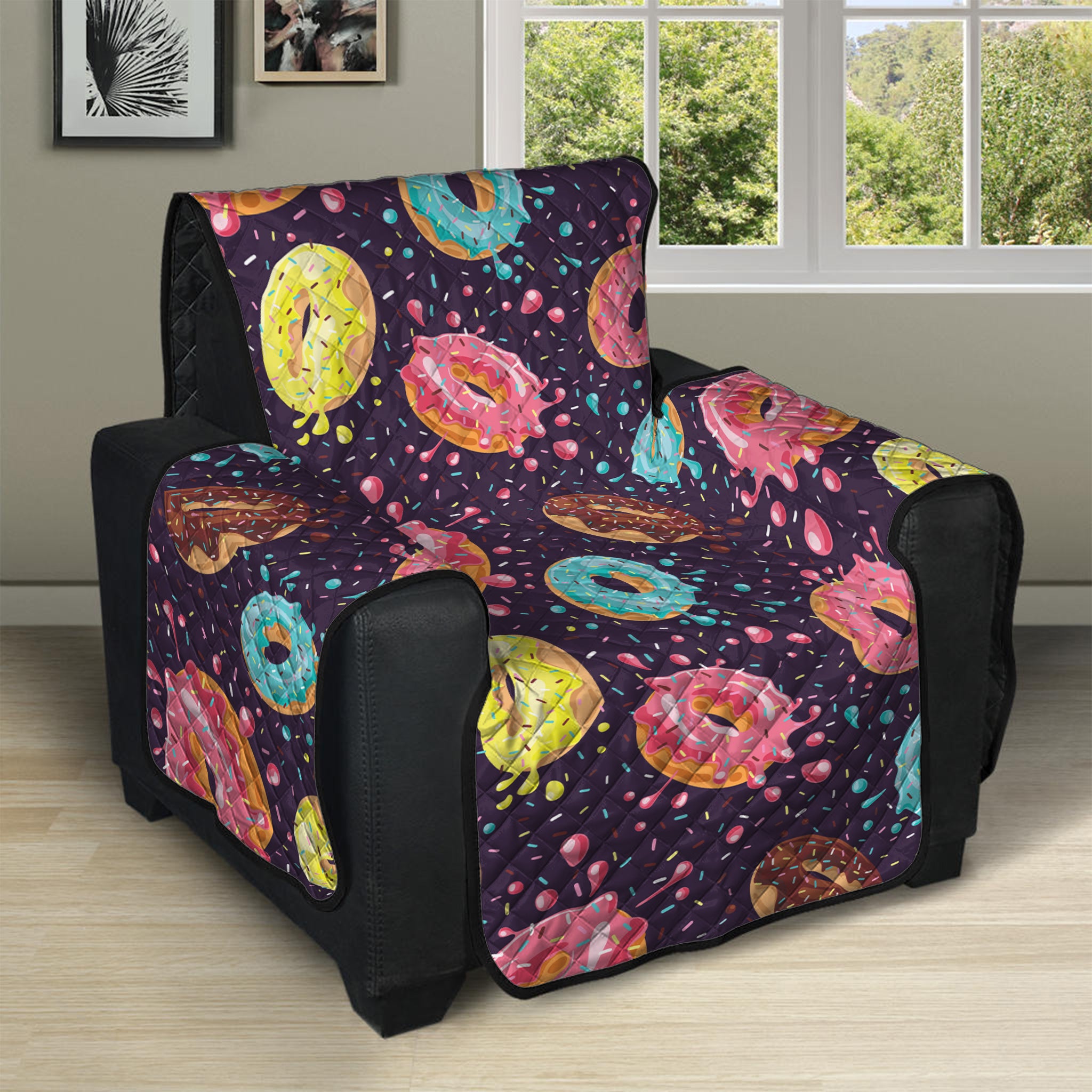 Sprinkles Donut Pattern Print Recliner Protector