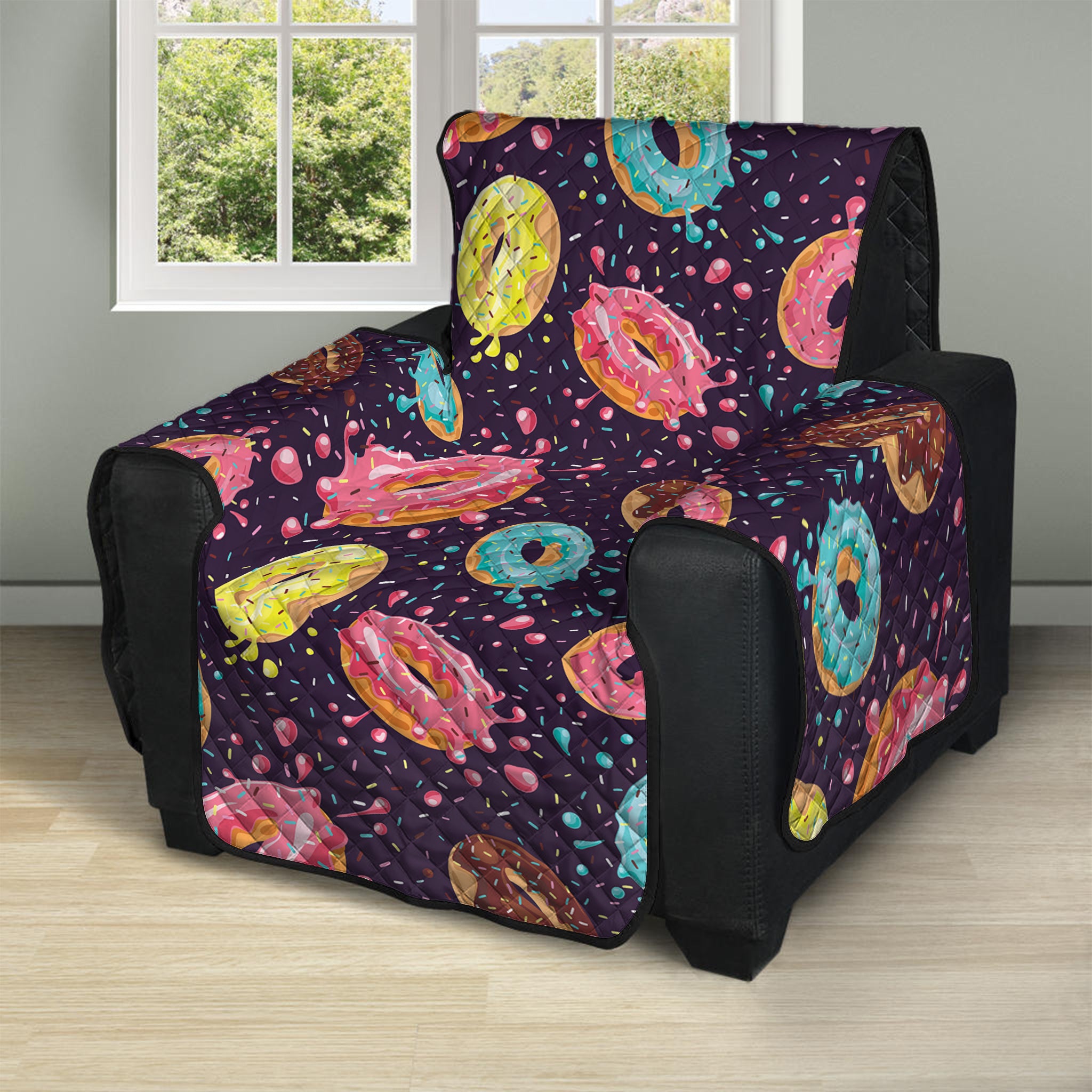 Sprinkles Donut Pattern Print Recliner Protector