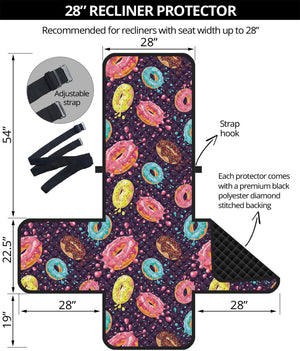 Sprinkles Donut Pattern Print Recliner Protector