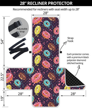 Sprinkles Donut Pattern Print Recliner Protector