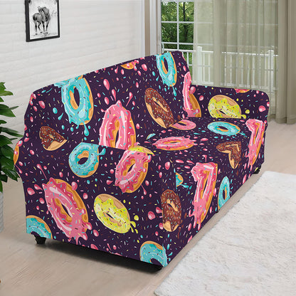 Sprinkles Donut Pattern Print Sofa Cover