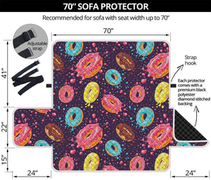 Sprinkles Donut Pattern Print Sofa Protector