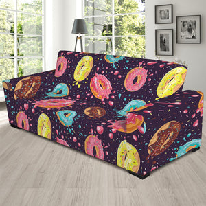 Sprinkles Donut Pattern Print Sofa Slipcover