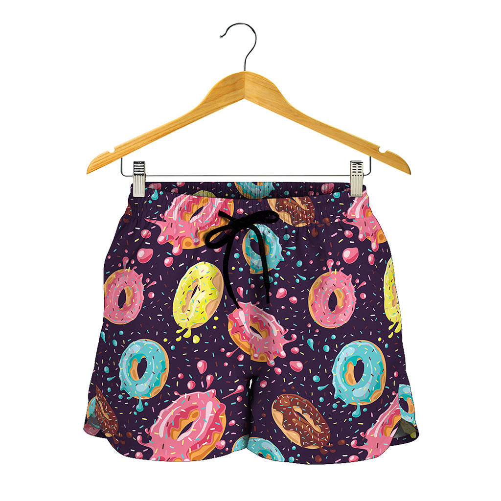 Sprinkles Donut Pattern Print Women's Shorts