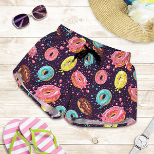 Sprinkles Donut Pattern Print Women's Shorts