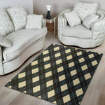 Spruce Blue And Beige Argyle Print Area Rug