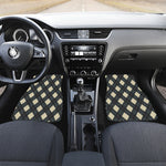 Spruce Blue And Beige Argyle Print Front Car Floor Mats
