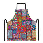 Square Bohemian Mandala Patchwork Print Apron