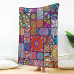 Square Bohemian Mandala Patchwork Print Blanket