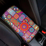 Square Bohemian Mandala Patchwork Print Car Center Console Cover