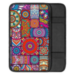 Square Bohemian Mandala Patchwork Print Car Center Console Cover