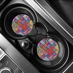 Square Bohemian Mandala Patchwork Print Car Coasters