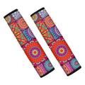 Square Bohemian Mandala Patchwork Print Car Seat Belt Covers