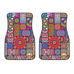 Square Bohemian Mandala Patchwork Print Front Car Floor Mats
