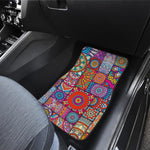 Square Bohemian Mandala Patchwork Print Front Car Floor Mats