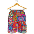 Square Bohemian Mandala Patchwork Print Men's Shorts