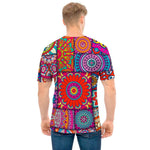 Square Bohemian Mandala Patchwork Print Men's T-Shirt
