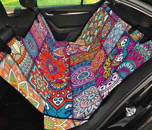 Square Bohemian Mandala Patchwork Print Pet Car Back Seat Cover