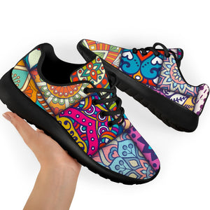 Square Bohemian Mandala Patchwork Print Sport Shoes GearFrost