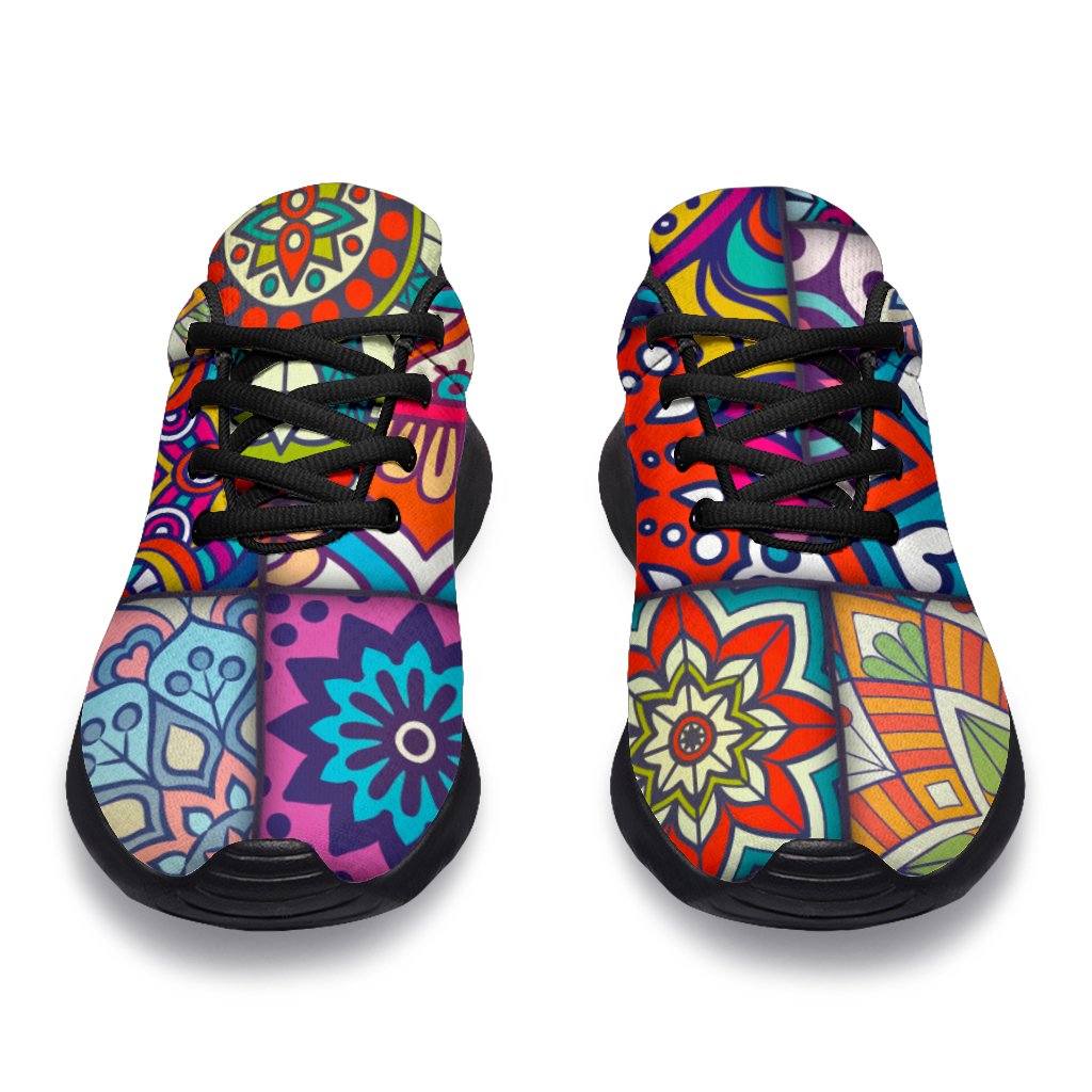 Square Bohemian Mandala Patchwork Print Sport Shoes GearFrost