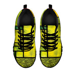 Square Stained Glass Mosaic Print Black Sneakers