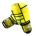 Square Stained Glass Mosaic Print Boxing Gloves