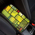 Square Stained Glass Mosaic Print Car Center Console Cover