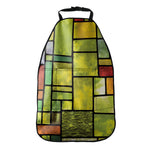 Square Stained Glass Mosaic Print Car Seat Organizers