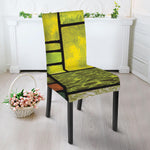 Square Stained Glass Mosaic Print Dining Chair Slipcover