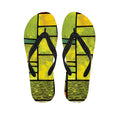 Square Stained Glass Mosaic Print Flip Flops