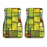 Square Stained Glass Mosaic Print Front Car Floor Mats