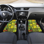 Square Stained Glass Mosaic Print Front Car Floor Mats