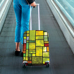 Square Stained Glass Mosaic Print Luggage Cover