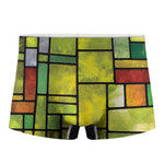 Square Stained Glass Mosaic Print Men's Boxer Briefs