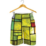Square Stained Glass Mosaic Print Men's Shorts