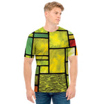 Square Stained Glass Mosaic Print Men's T-Shirt