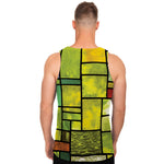 Square Stained Glass Mosaic Print Men's Tank Top