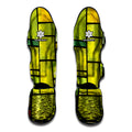 Square Stained Glass Mosaic Print Muay Thai Shin Guards