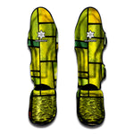 Square Stained Glass Mosaic Print Muay Thai Shin Guard